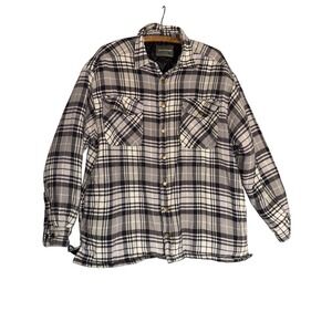 Expeditions‎ Mens Size L Plaid Quilted Lined Flannel Shirt Jacket Heritage Cozy